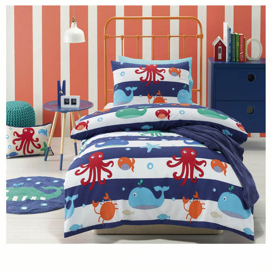 NNEDSZ Jiggle & Giggle Sea Creature Quilt Cover Set Double