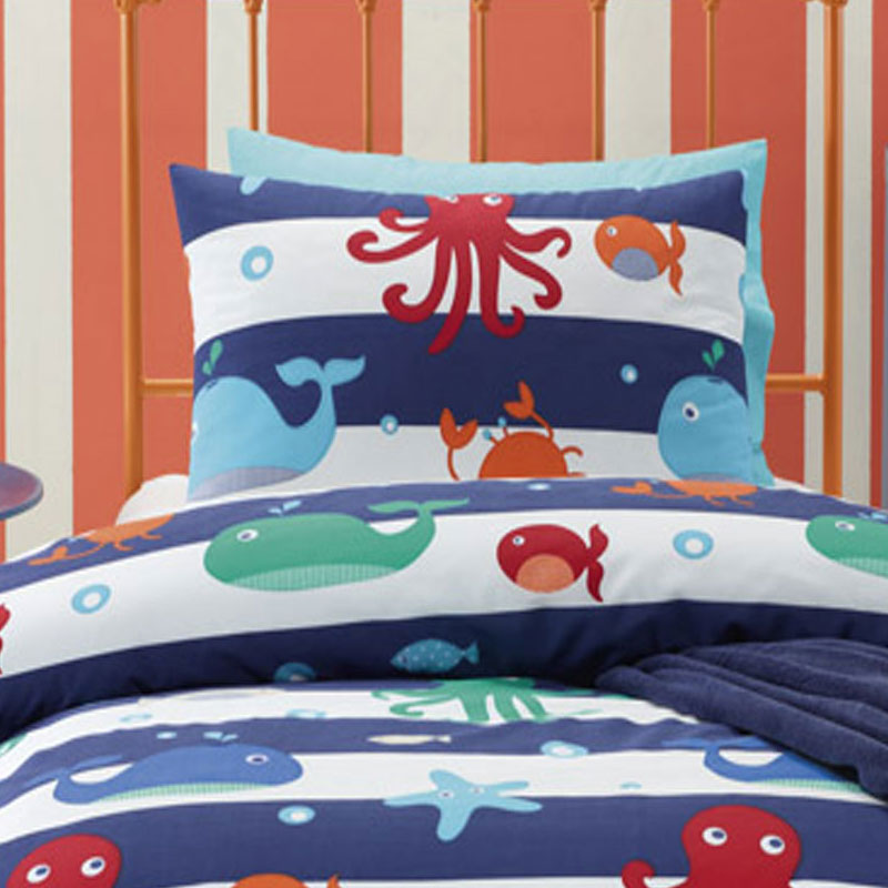 NNEDSZ Jiggle & Giggle Sea Creature Quilt Cover Set Double