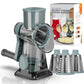 3-in-1 Rotary Cheese Grater – Versatile Manual Vegetable Slicer & Nut Grinder (Blue)
