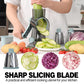 3-in-1 Rotary Cheese Grater – Versatile Manual Vegetable Slicer & Nut Grinder (Blue)