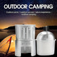 Camping Water Cup with Storage Pouch Silver